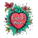 faith love god mom tattoo design idea