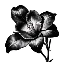 rainbow oleander flower tattoo design idea