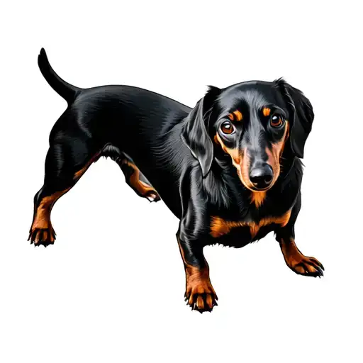 Dachshund Dog tattoo design idea