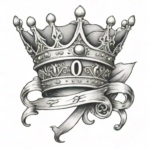 chosen one with crown and number  tattoo design idea