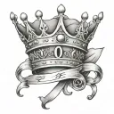 chosen one with crown and number  tattoo design idea