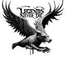 legends never die tattoo design idea