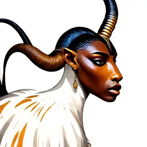 Capricorn insightful knowledgeable African American women Gods child tattoo design idea