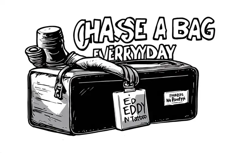 "Chase A Bag Everyday" Ed Edd N Eddy tattoo design idea