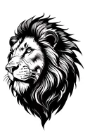 lion head tattoo design idea