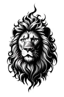 lion head tattoo design idea