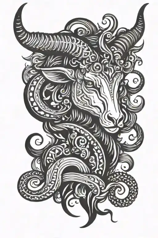 Gabriel, Capricorn, Syracuse tattoo design idea