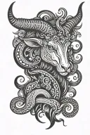 Gabriel, Capricorn, Syracuse tattoo design idea