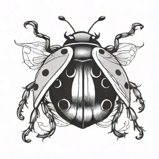 ladybug outline tattoo tattoo design idea