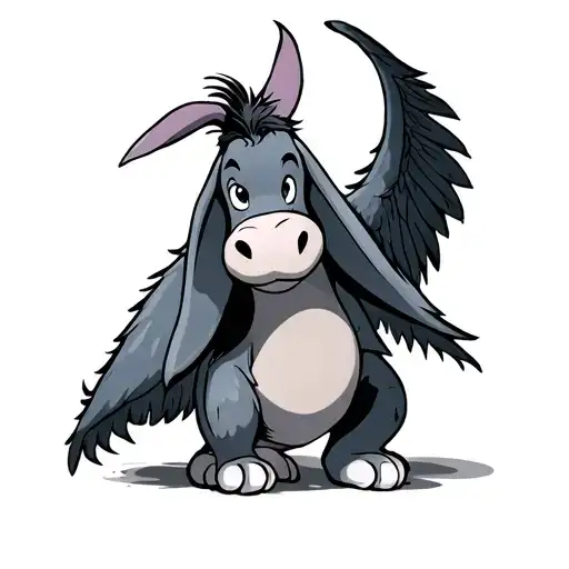 phoenix eeyore pooh tattoo design idea