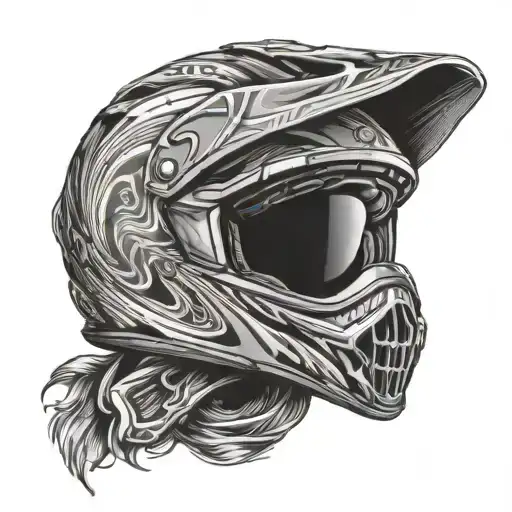 motocross helmet tattoo design idea