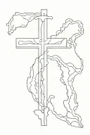 cross, Florida outline, Tennessee outline tattoo design idea