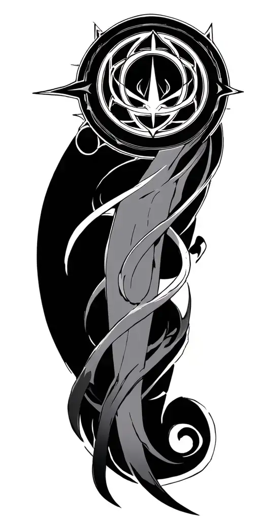 full metal alchemist transmutation circle tattoo design idea