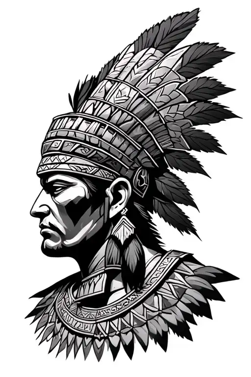 aztec warrior tattoo design idea