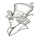 mad hatter hat tattoo design idea