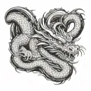 water dragon Japanese tattoo design idea