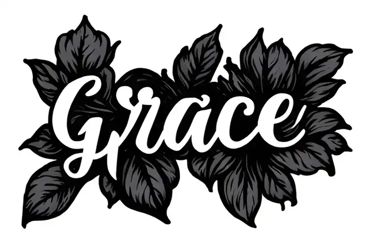love, peace, support and joy with the name Grace in it  tattoo design idea