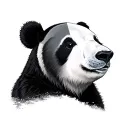 bear face what is left side polar bear and right side panda bear tattoo design idea