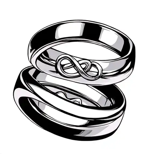wedding bands with infinity symbol and 224 incorporated into the design tattoo design idea