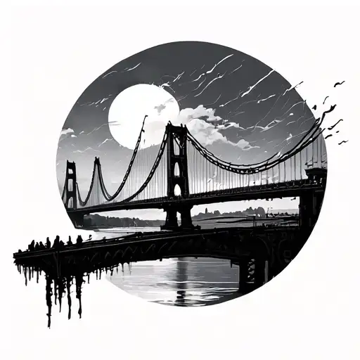 Burn the bridge to the place your fear lives tattoo design idea