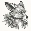 FOX SMOKING A JOINT tattoo design idea