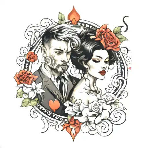Soulmate tattoo design idea