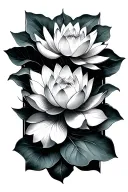 "Ria" lotus leaf wrapped tattoo design idea