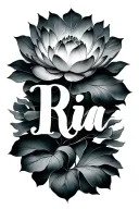 "Ria" lotus leaf wrapped tattoo design idea