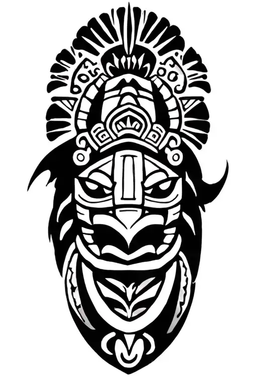 marquesan tattoo design featuring iconic symbols including a turtle tattoo design idea