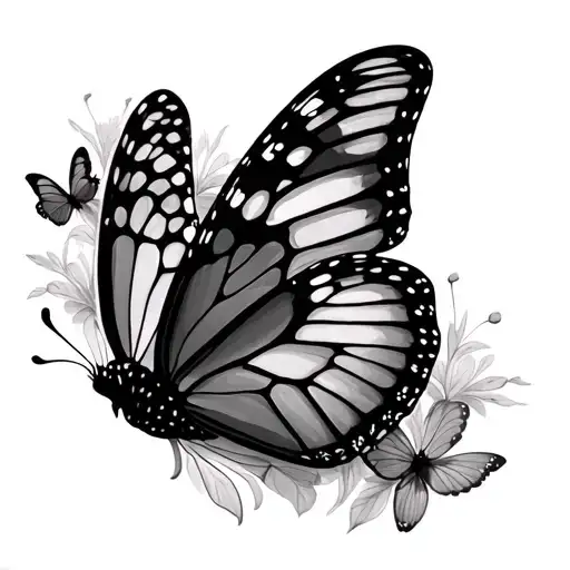 butterflies tattoo design idea