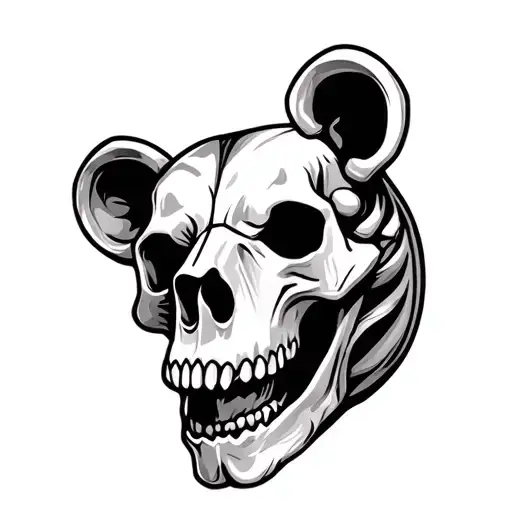 Bear Skull tattoo design idea