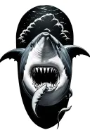 great white shark tattoo design idea