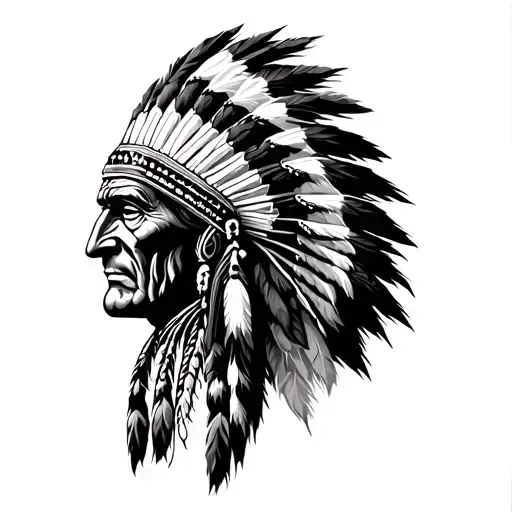 Indian Chief tattoo design idea
