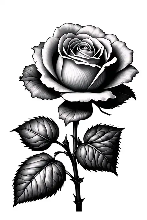 rose buds large petals tattoo design idea