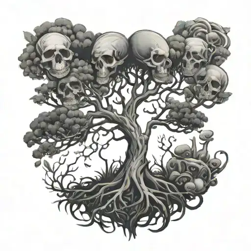 poison tree tattoo design idea