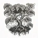 poison tree tattoo design idea