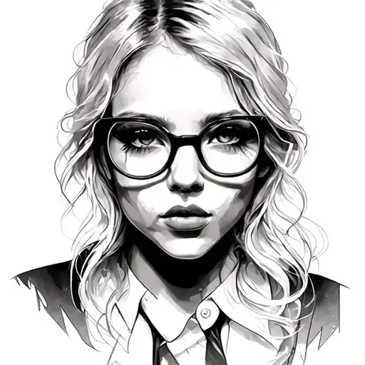 eyeglasses tattoo design idea