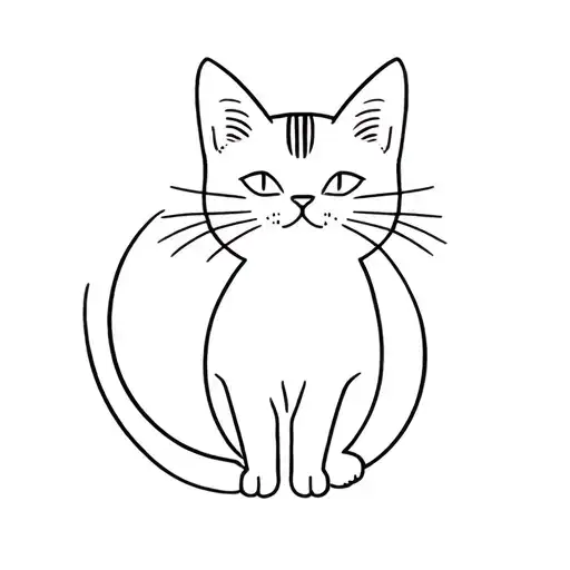 ginger cat minimalist tattoo design inspired tattoo design idea