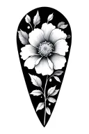simple floral tattoo design idea