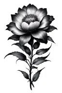 simple floral tattoo design idea