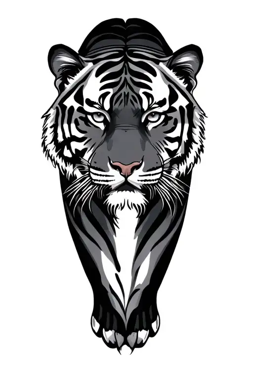 Tiger tattoo design idea