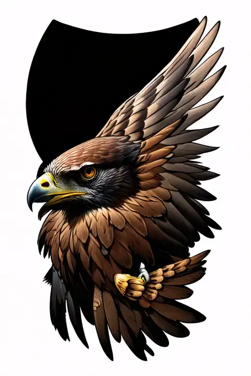 hawk wing tattoo tattoo design idea