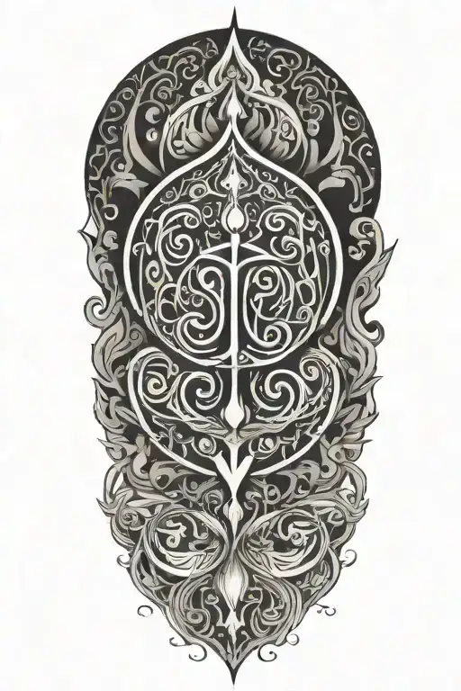 abstract design, aum, music, novel, love tattoo design idea