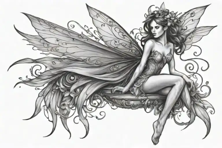 Fairy tattoo design idea