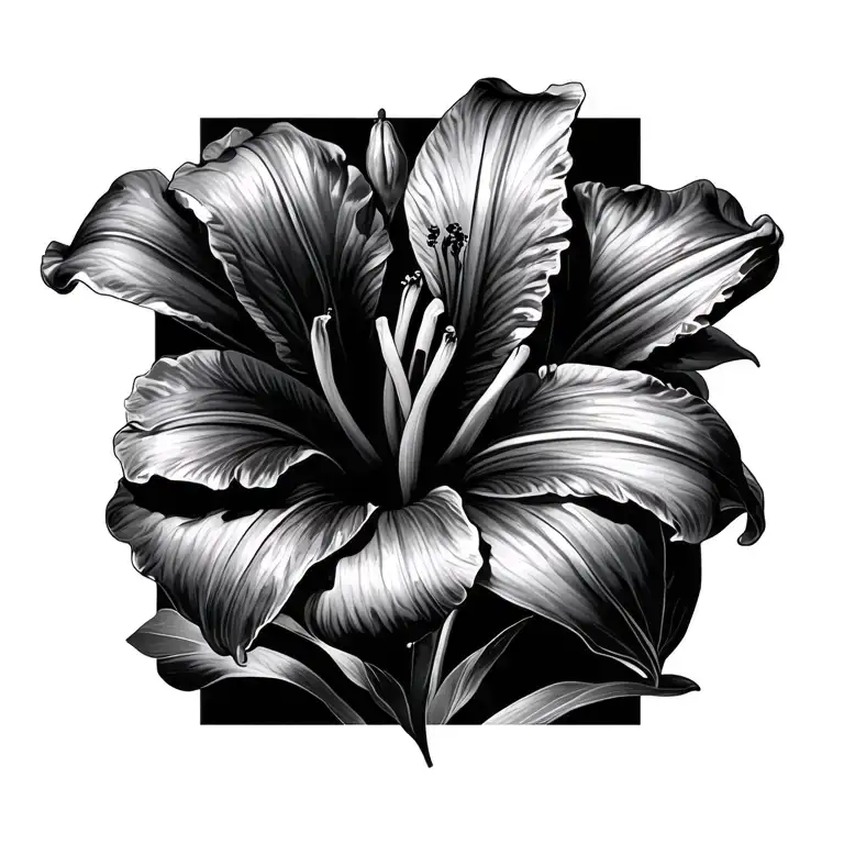canna lily flower tattoo design idea