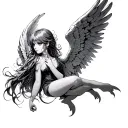 Anime Angel tattoo design idea