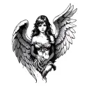 Anime Angel tattoo design idea