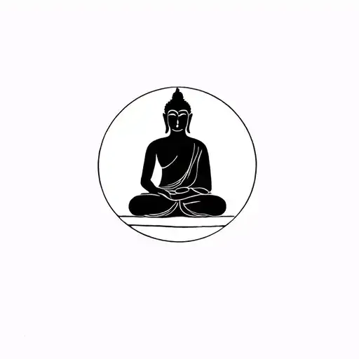 Budha Sitting tattoo design idea