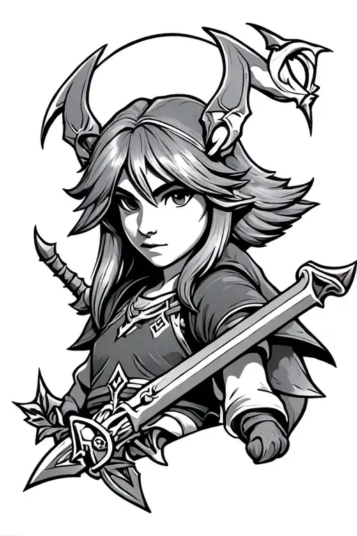 Legend of Zelda Twilight Princess tattoo design idea