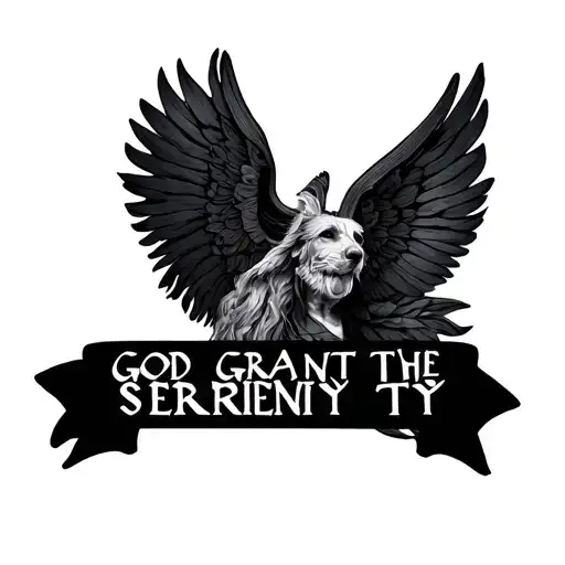 God Grant Me The Serenity tattoo design idea